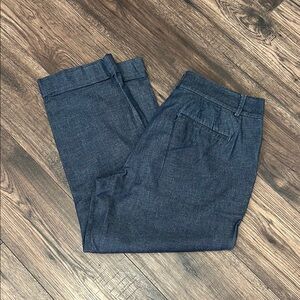 Ann Taylor Blue Cuffed Capris